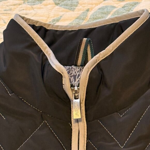 Ariat Women's Equestrian Black Quilted Vest Chevron Stitching & Full Zip Sz XXL - Picture 4 of 7